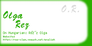 olga rez business card